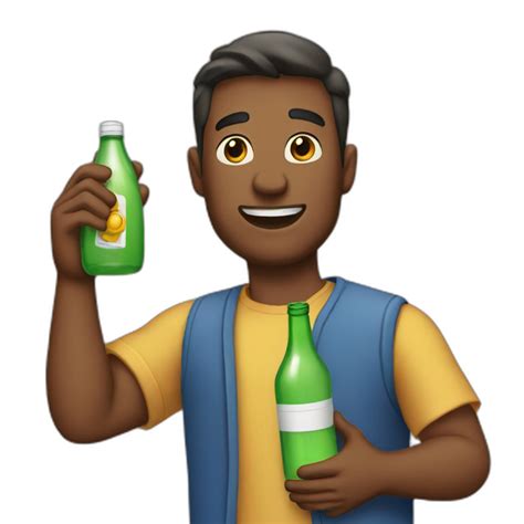 bottle hand emoji.